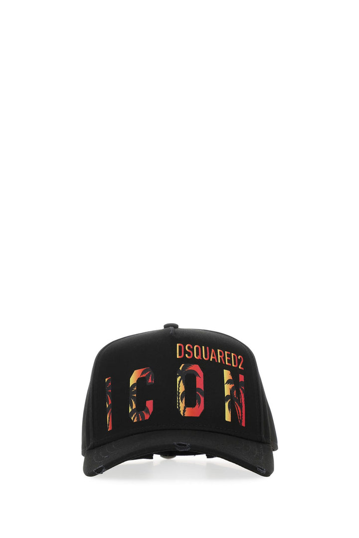 Black cotton baseball cap