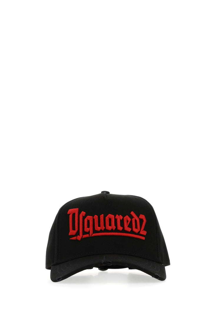 Black cotton baseball cap
