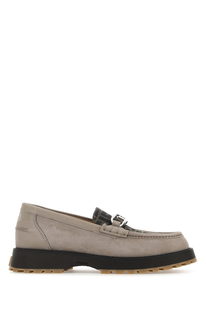 Beige nubuk O  Lock loafers