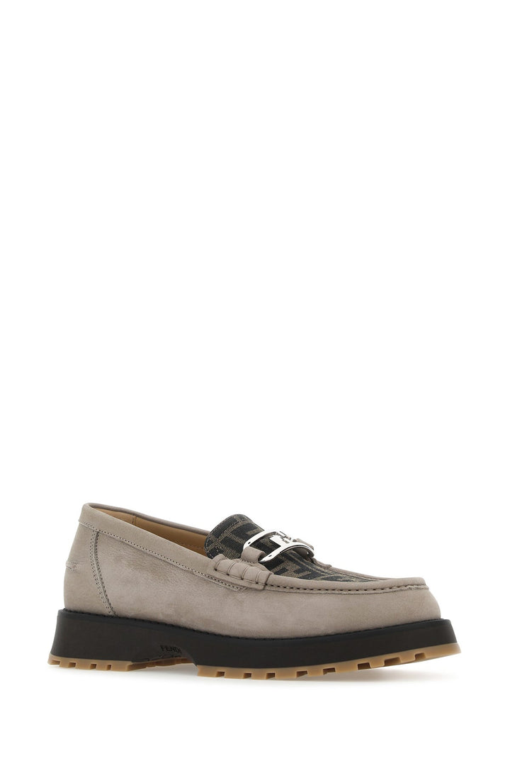 Beige nubuk O  Lock loafers