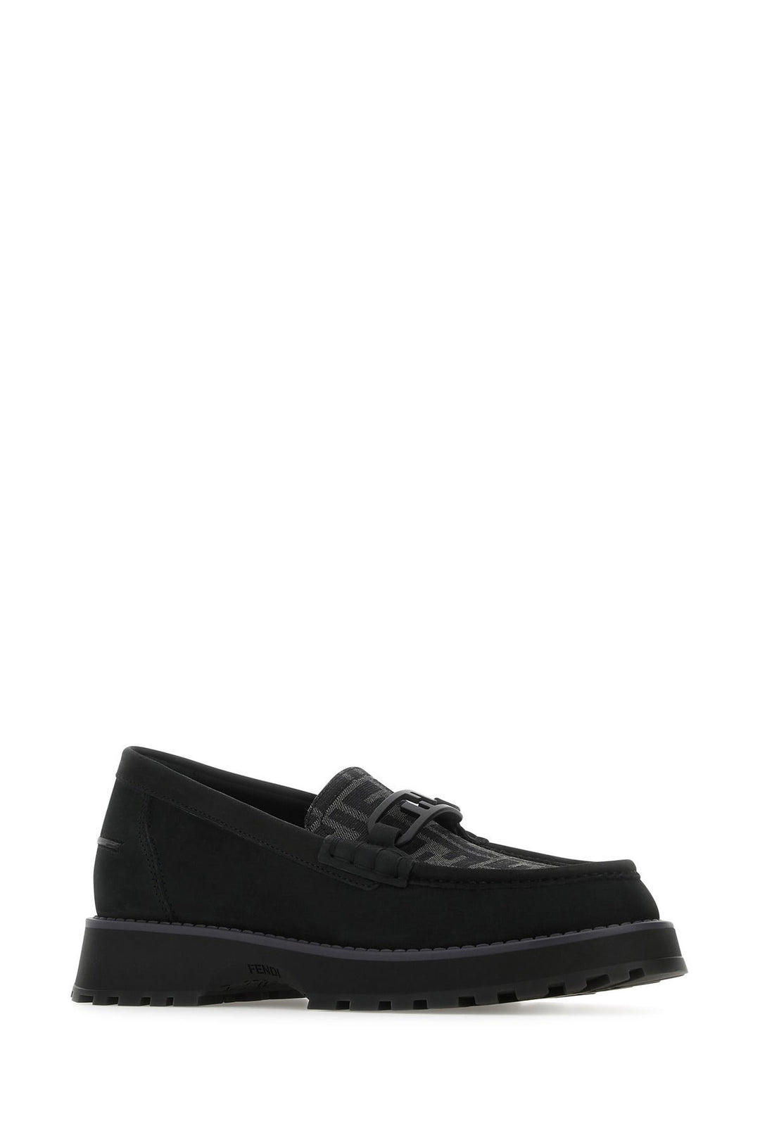 Black nubuk O  Lock loafers