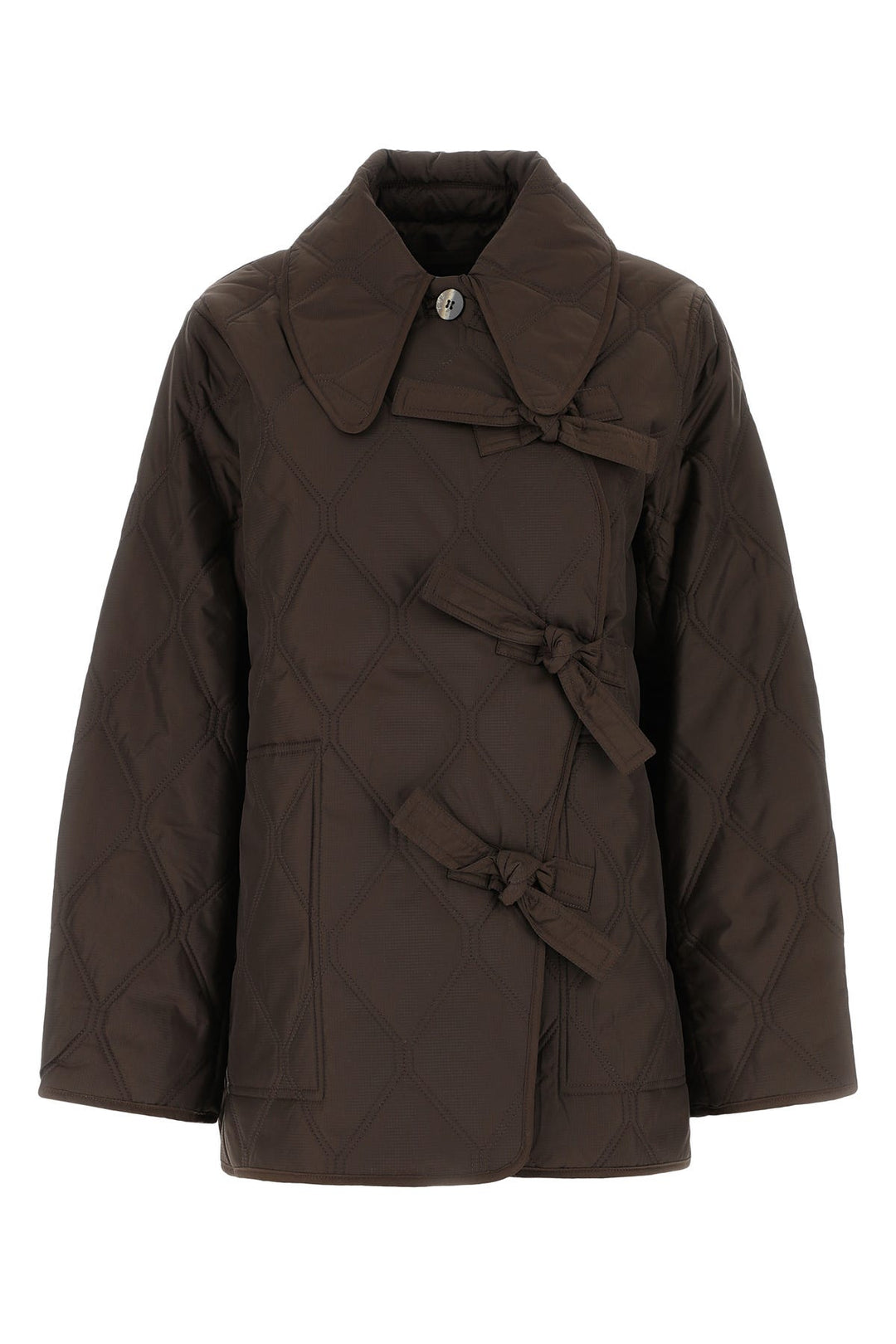Chocolate polyester jacket