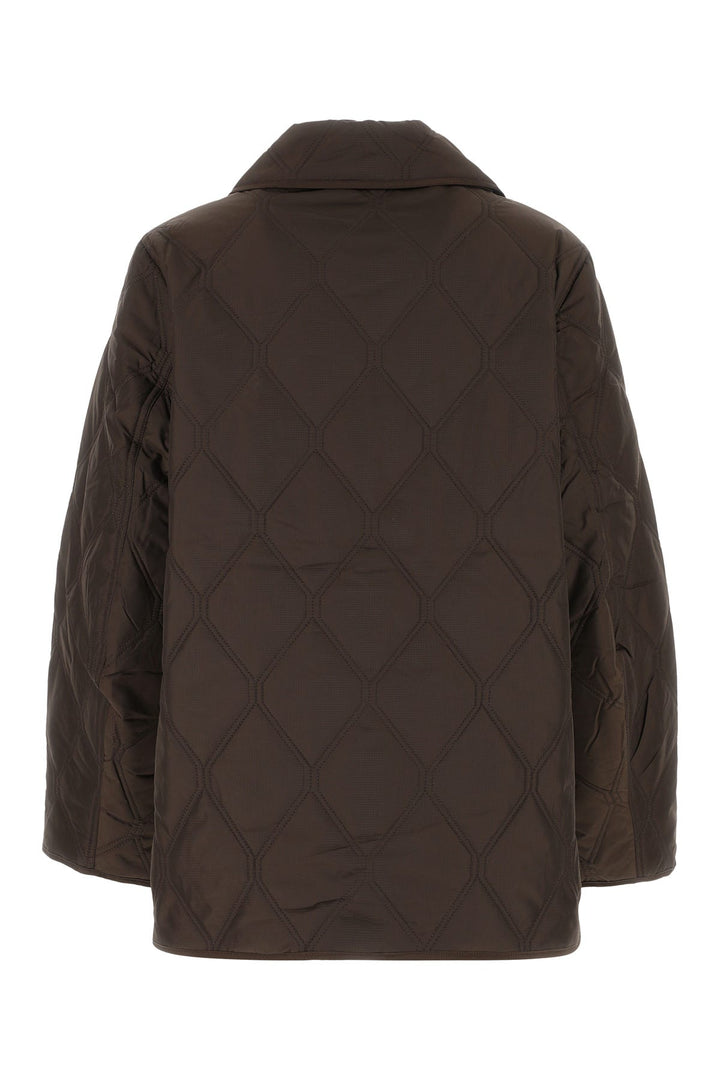 Chocolate polyester jacket