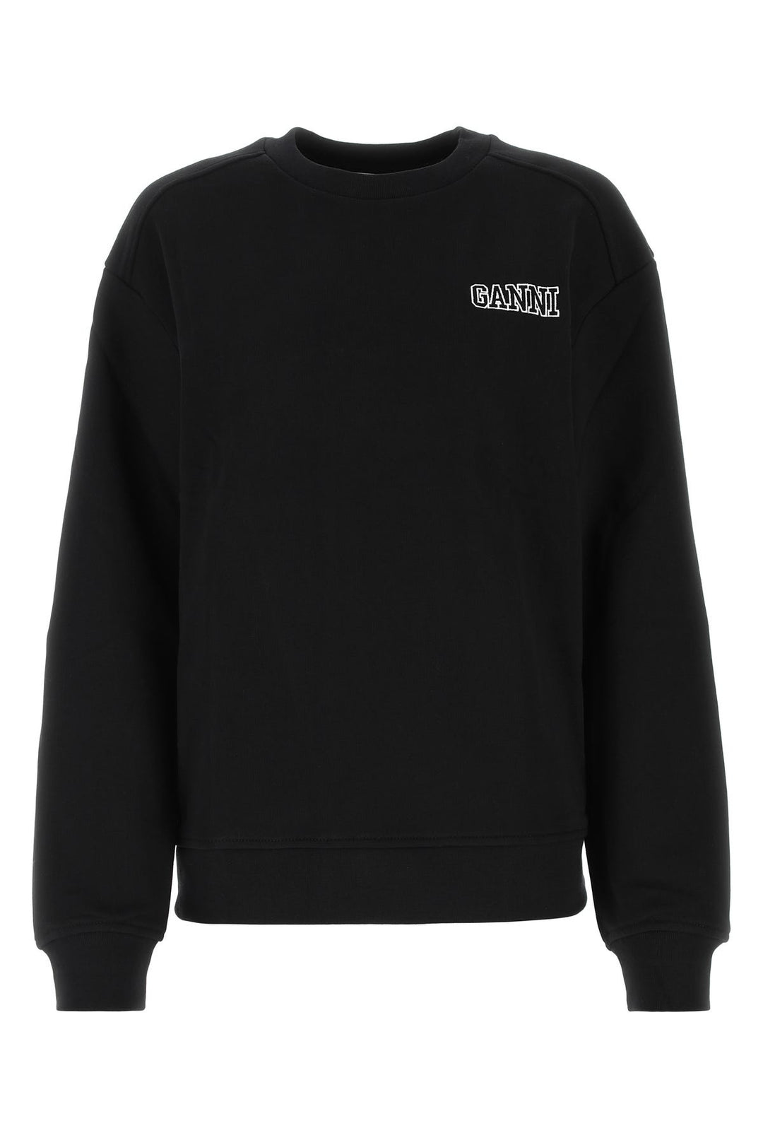 Black cotton blend sweatshirt
