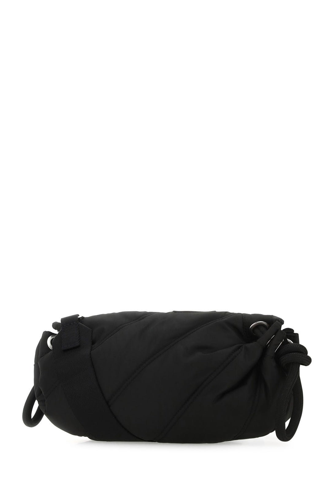 Black fabric Quilted Duffle crossbody bag