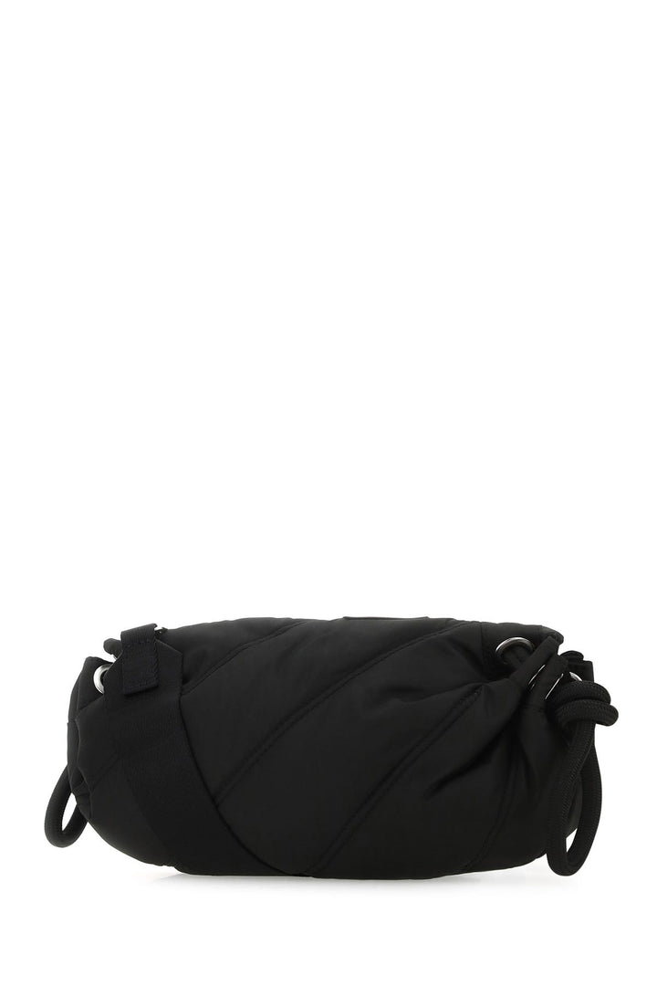 Black fabric Quilted Duffle crossbody bag