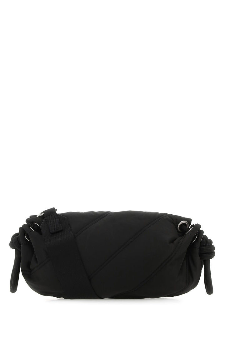 Black fabric Quilted Duffle crossbody bag