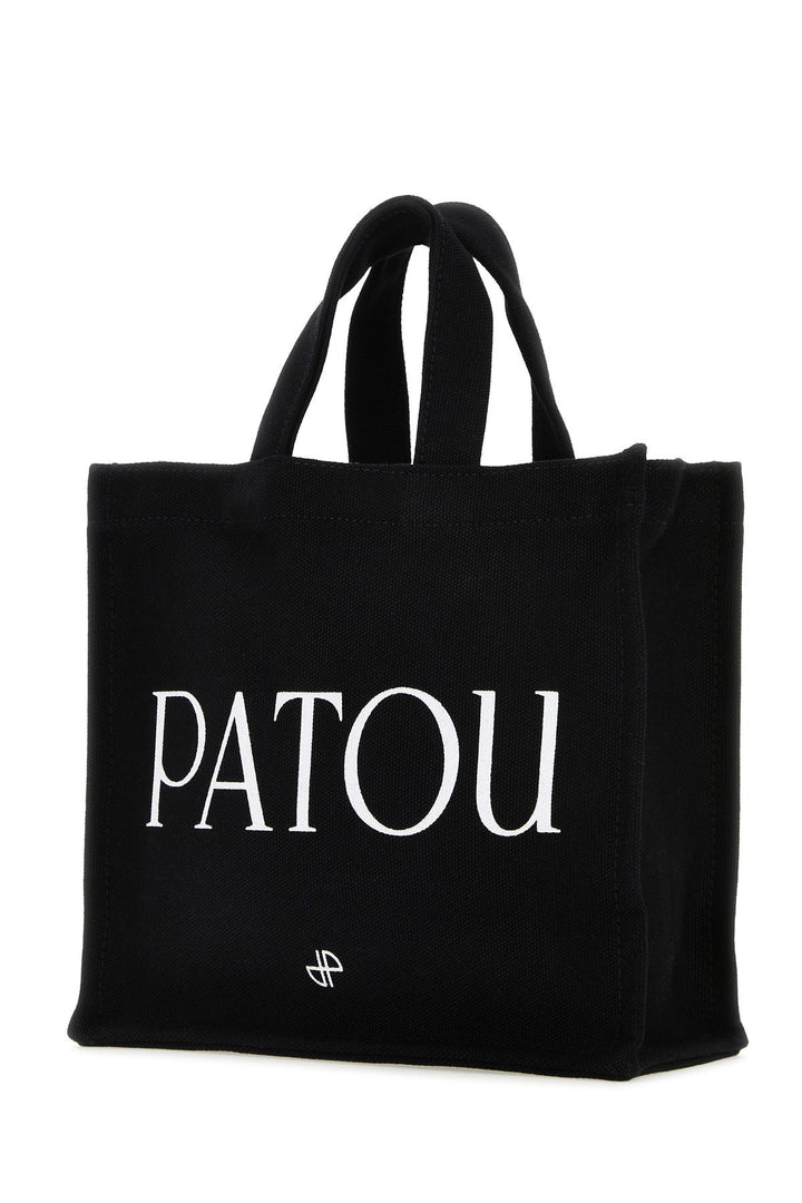 Black cotton shopping bag