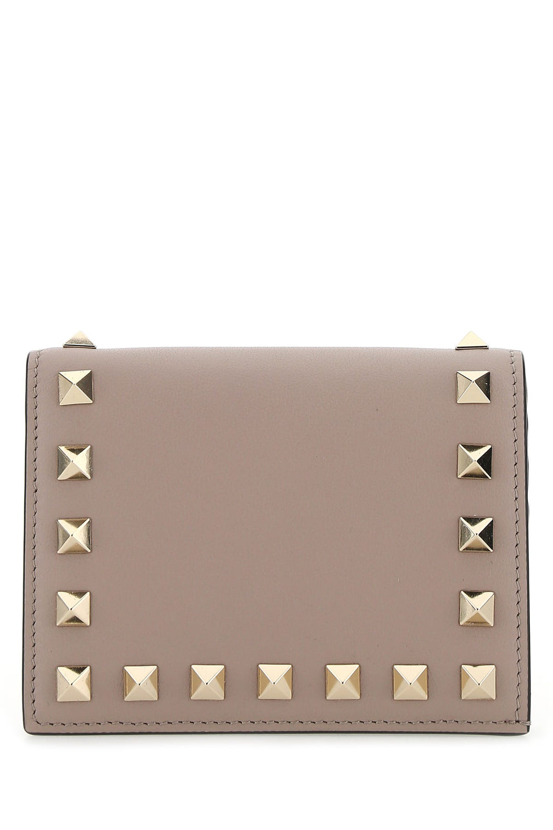 Antiqued pink leather Rockstud wallet
