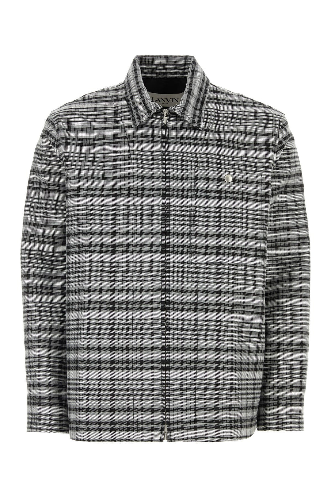 Embroidered cotton blend shirt
