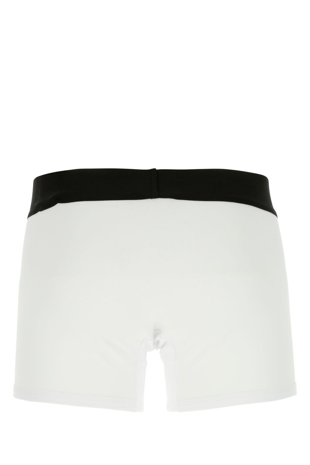 White stretch cotton boxer set