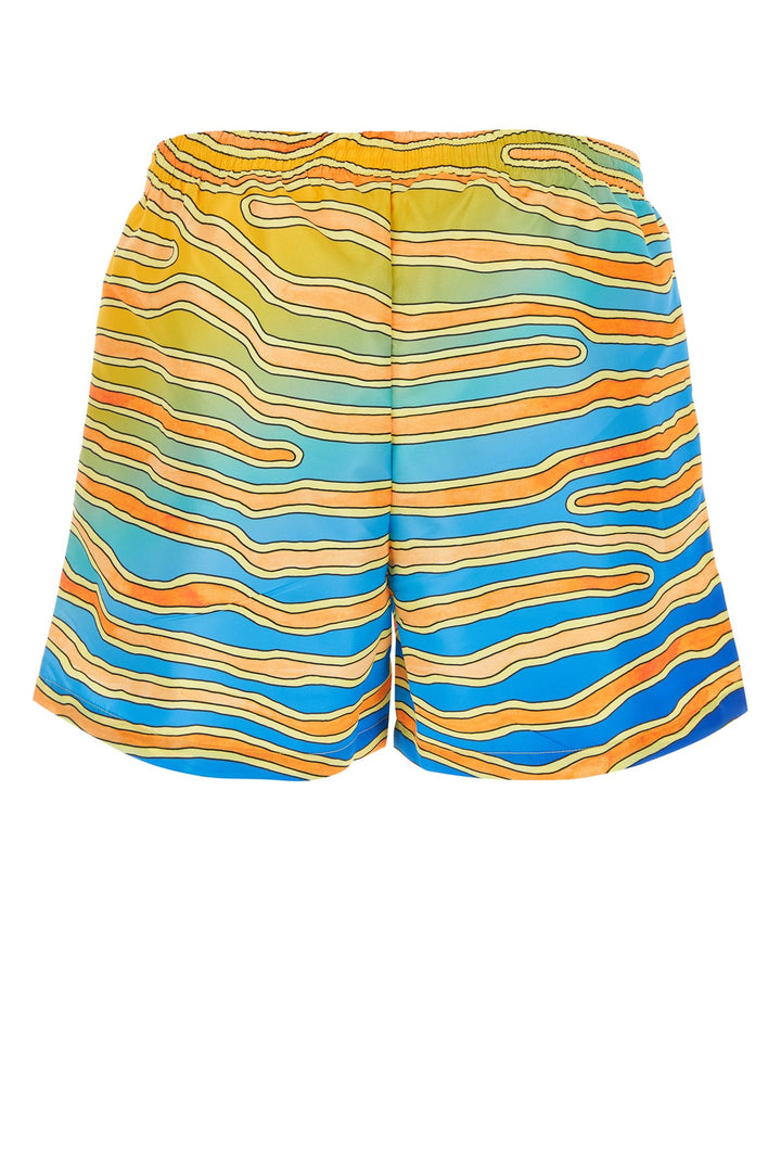 Printed polyester swimming shorts