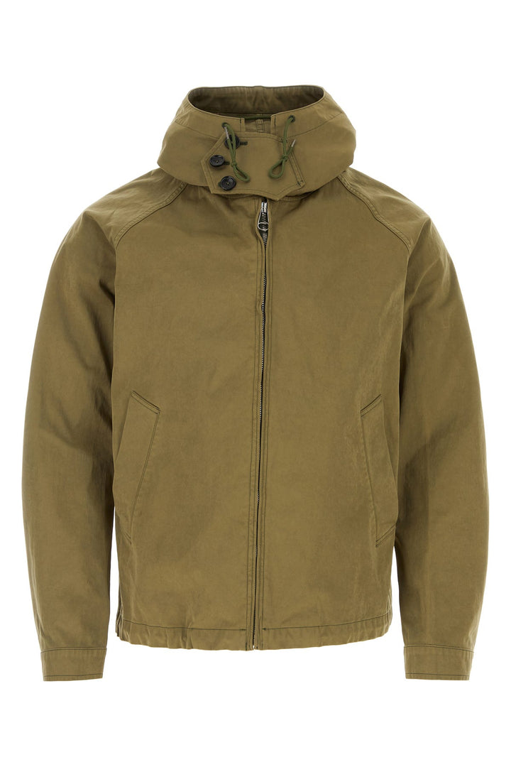 Army green polyester blend jacket