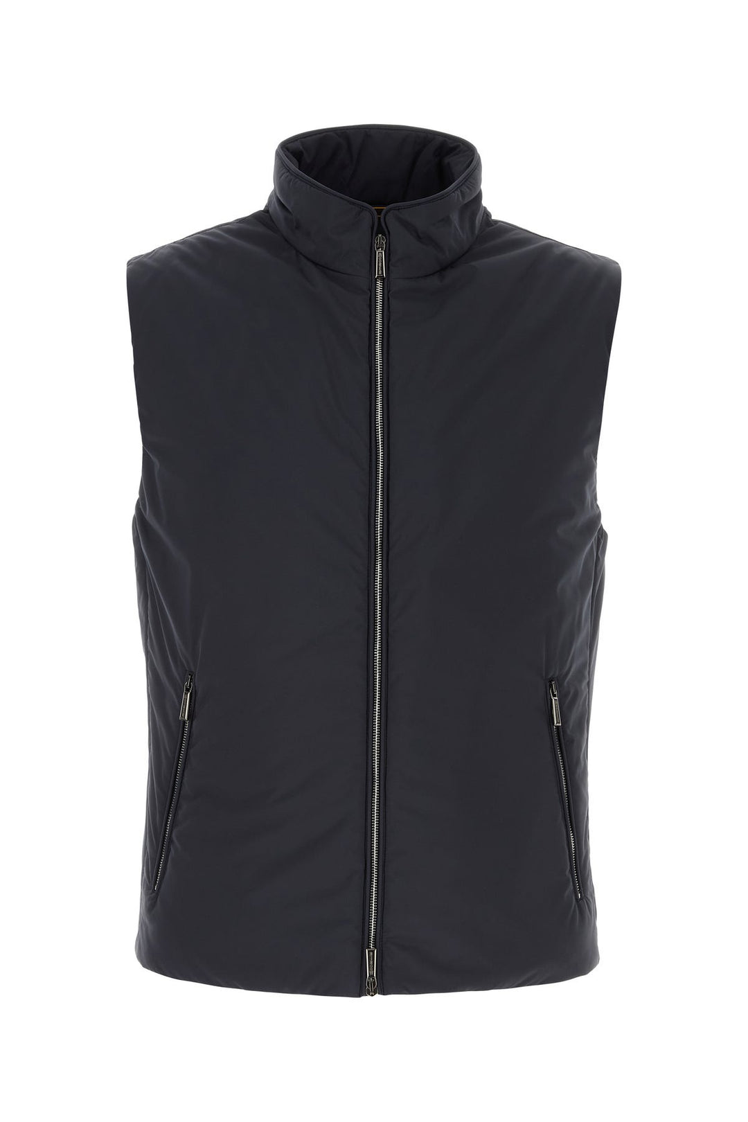 Navy blue polyester Senio sleeveless jacket
