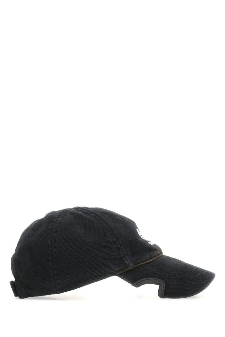 Black cotton baseball cap