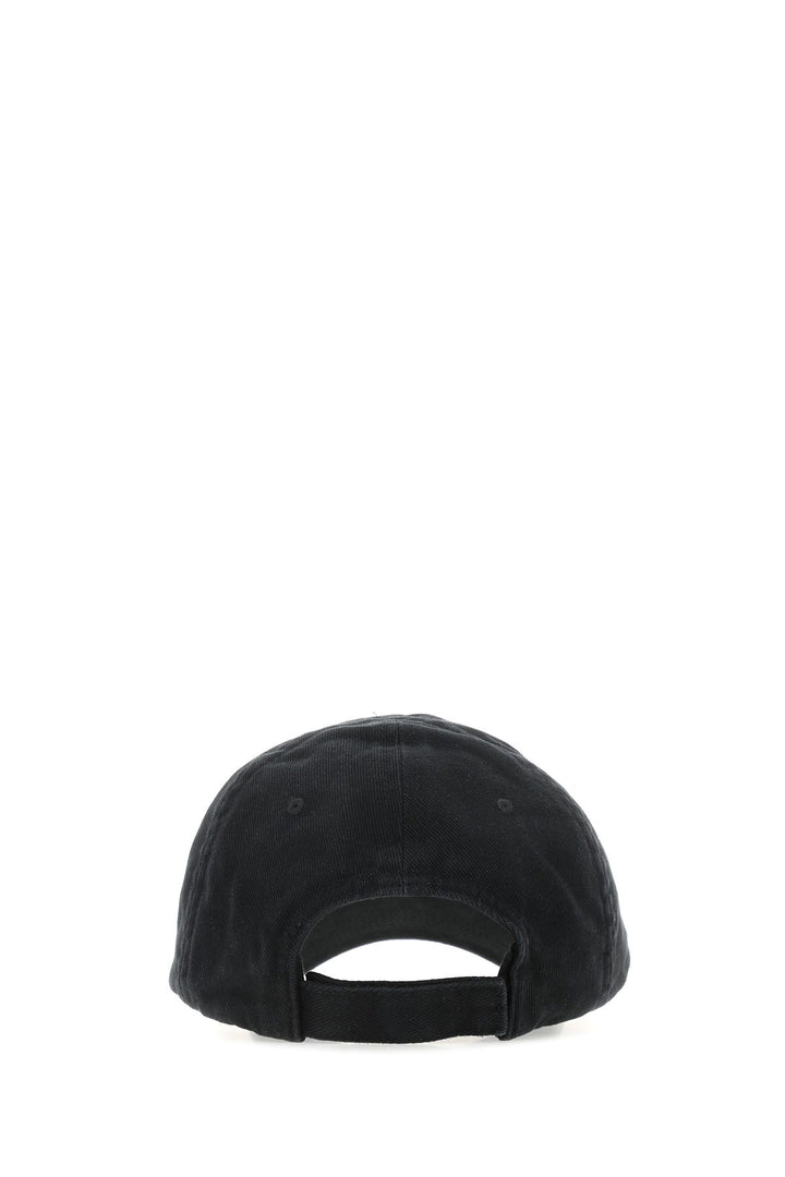 Black cotton baseball cap