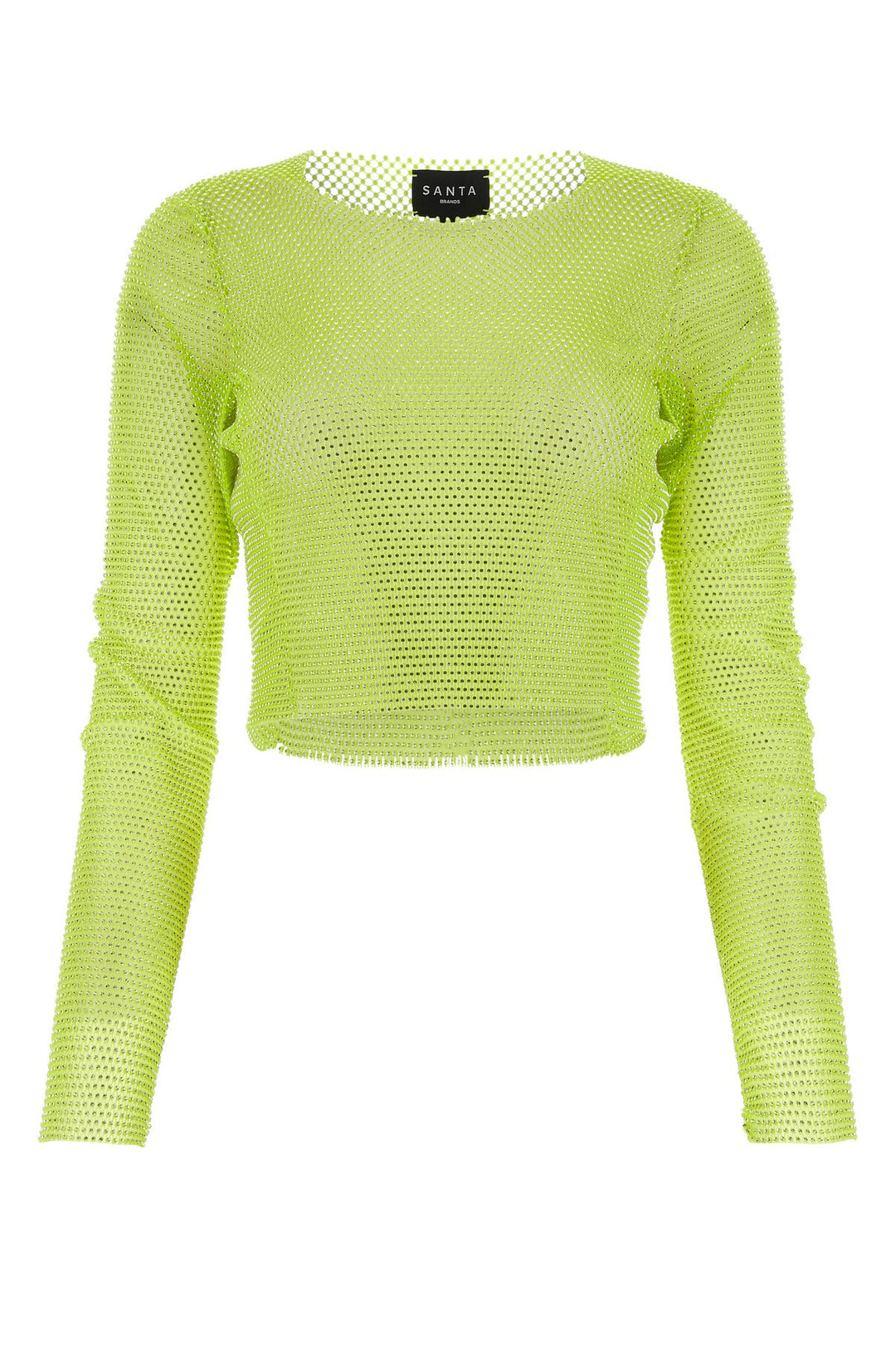 Acid green mesh top