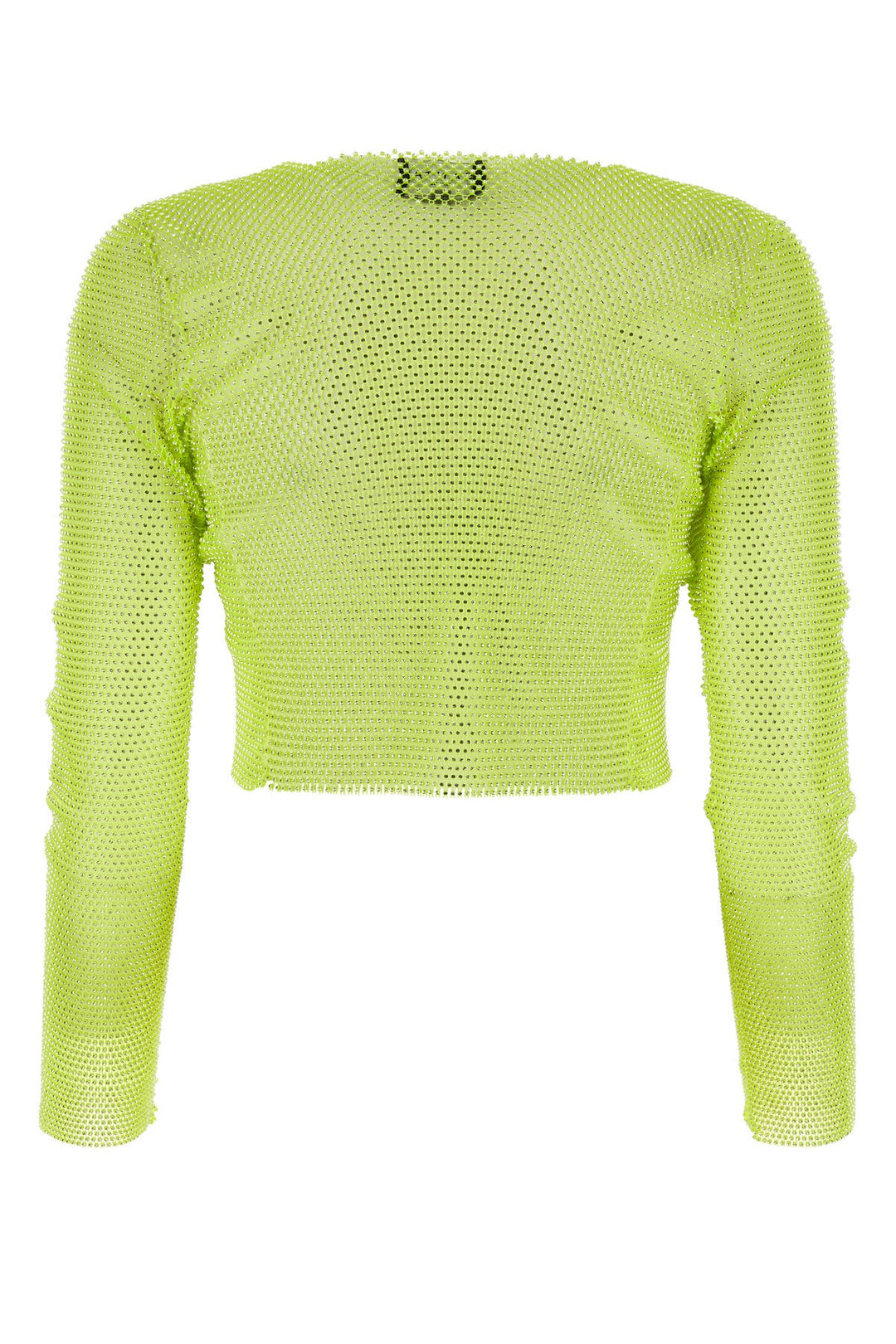 Acid green mesh top