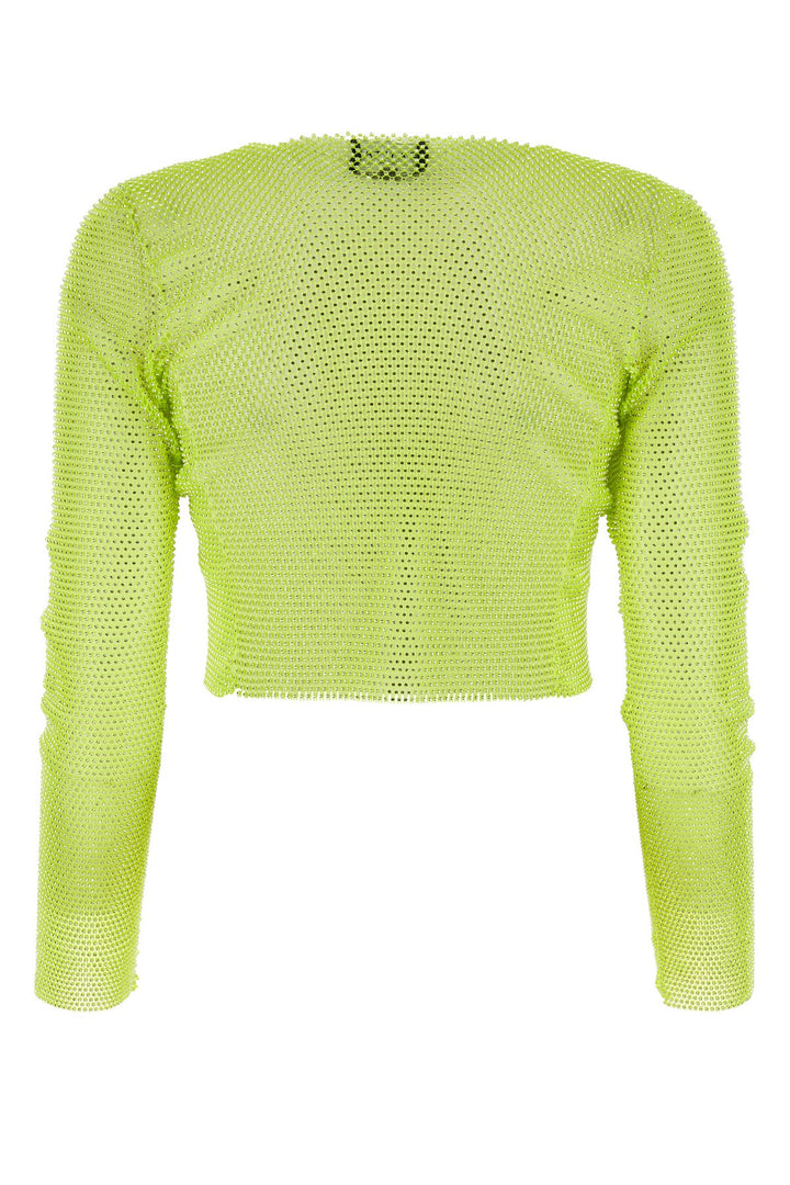 Acid green mesh top