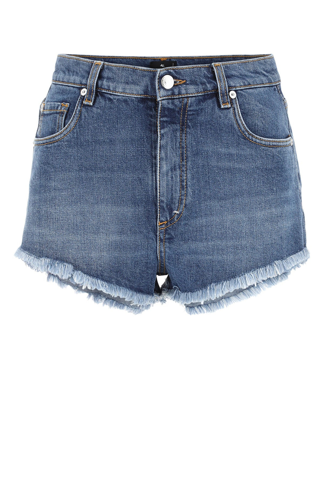 Stretch denim shorts