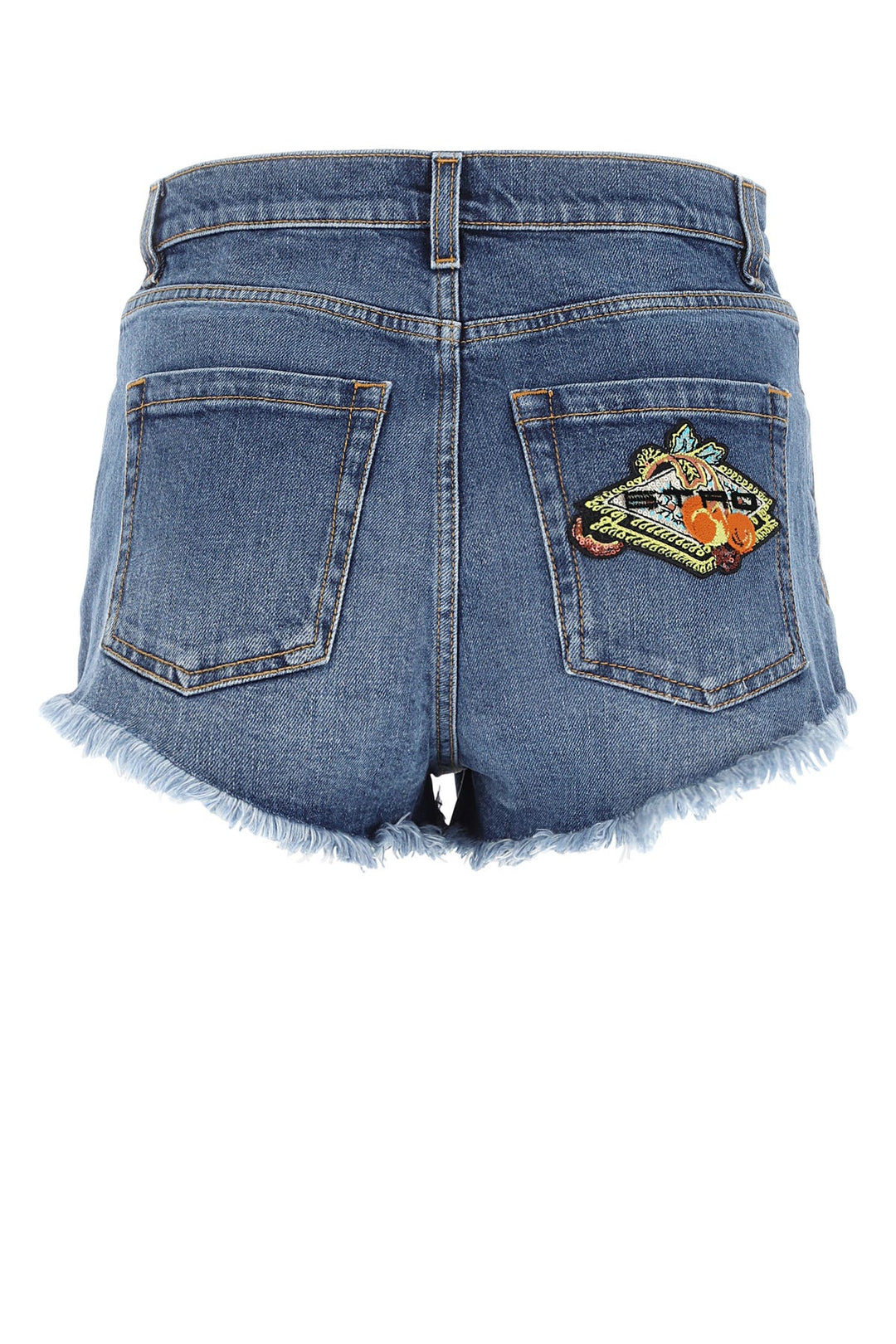 Stretch denim shorts