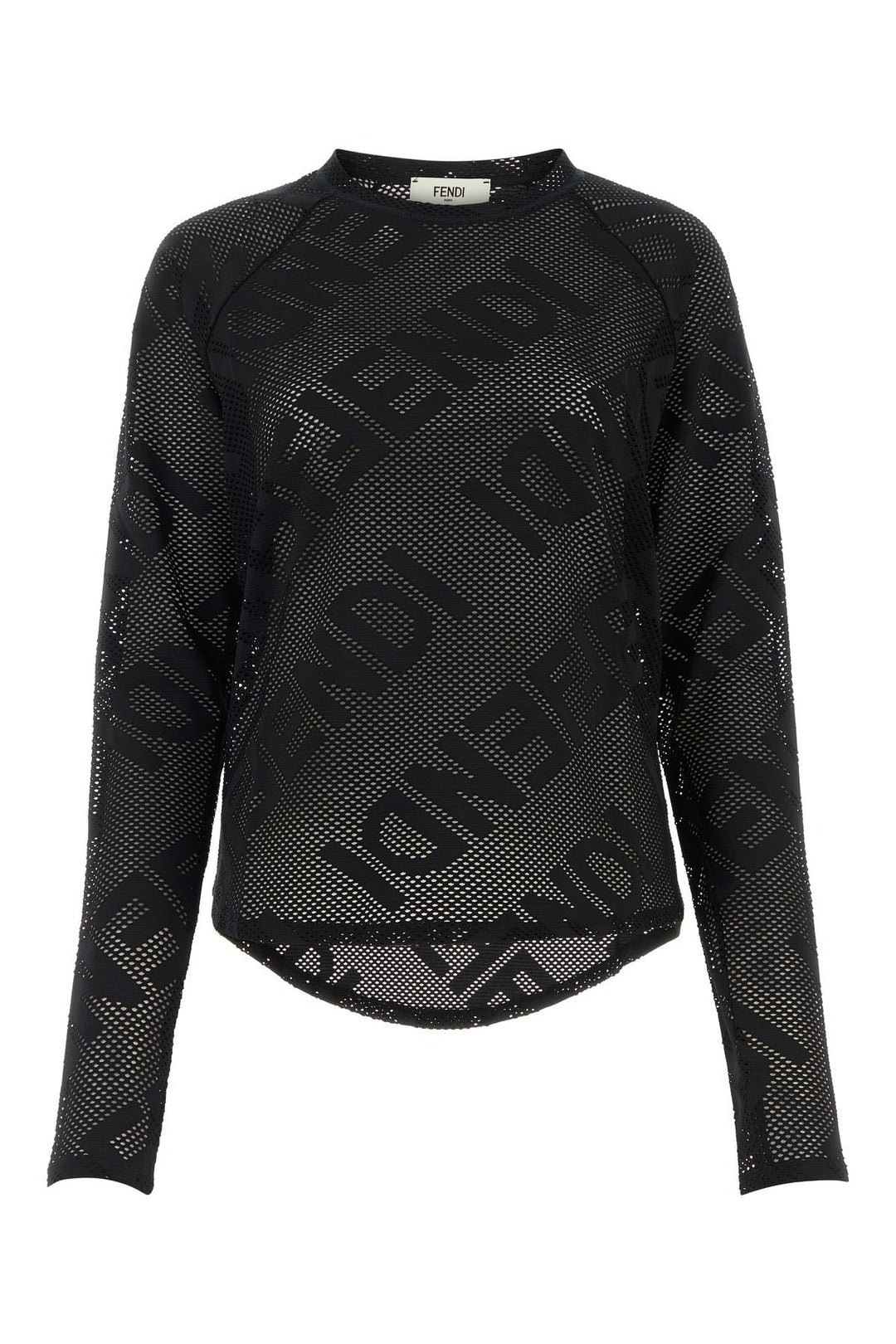 Black mesh oversize top