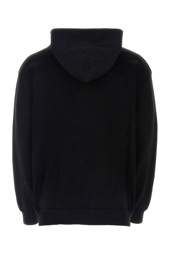 Black cotton blend sweatshirt