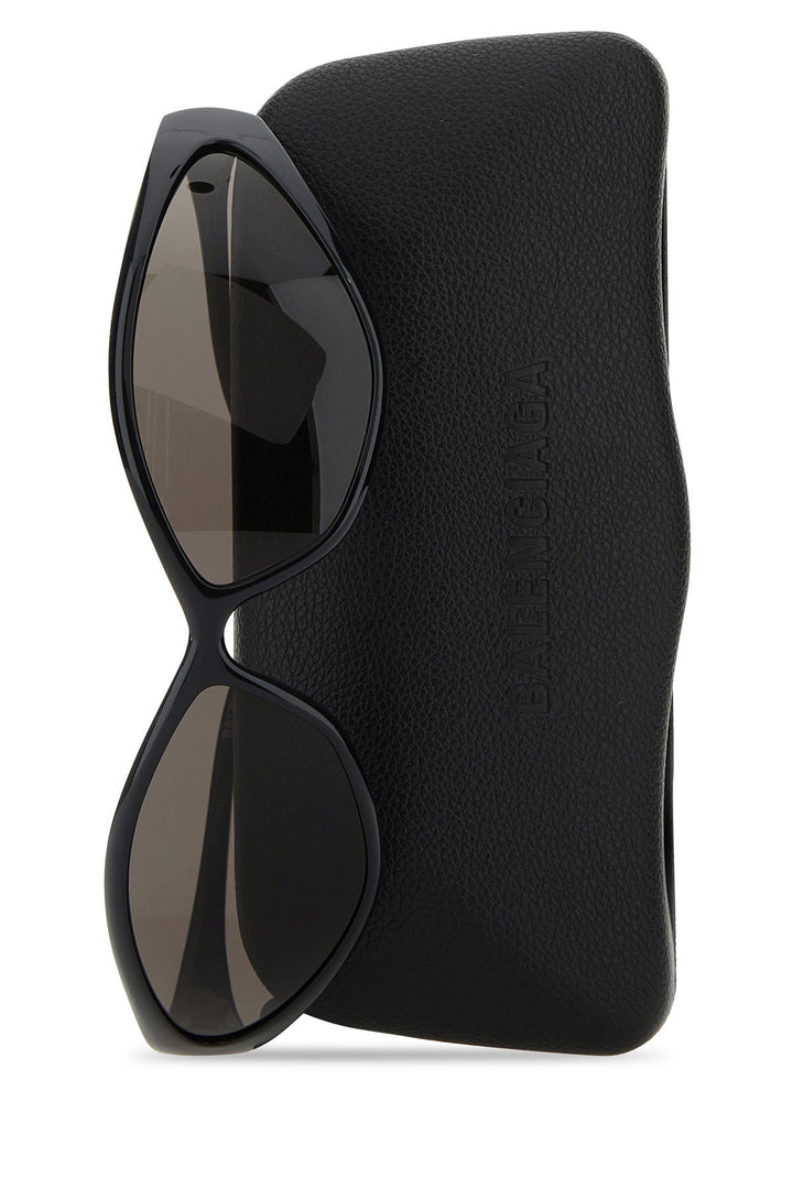Black acetate 90s Oval sunglasses