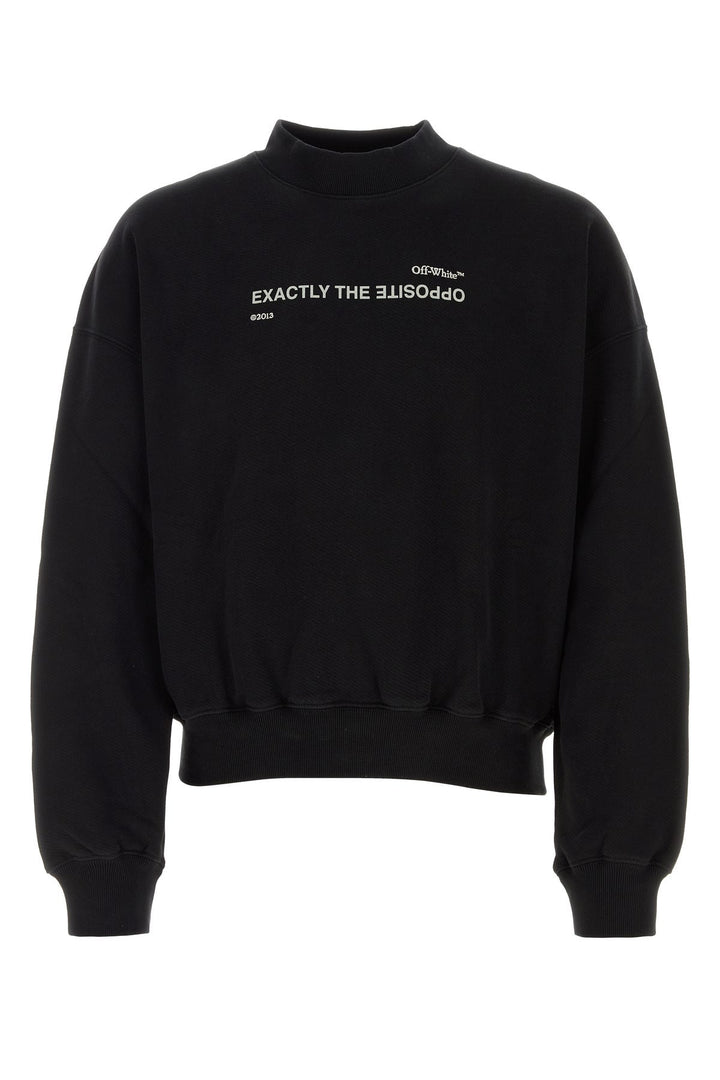 Black cotton oversize sweatshirt