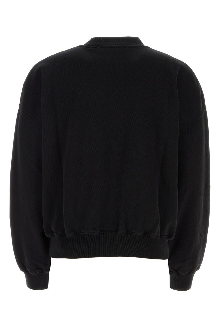Black cotton oversize sweatshirt