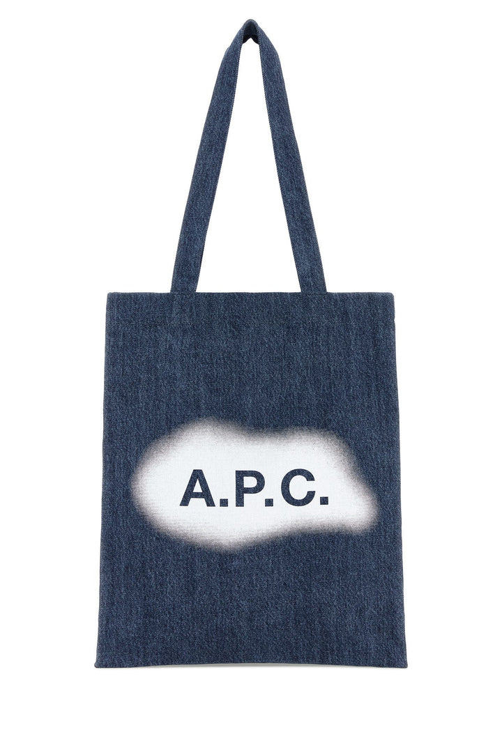 Blue denim Lou shopping bag