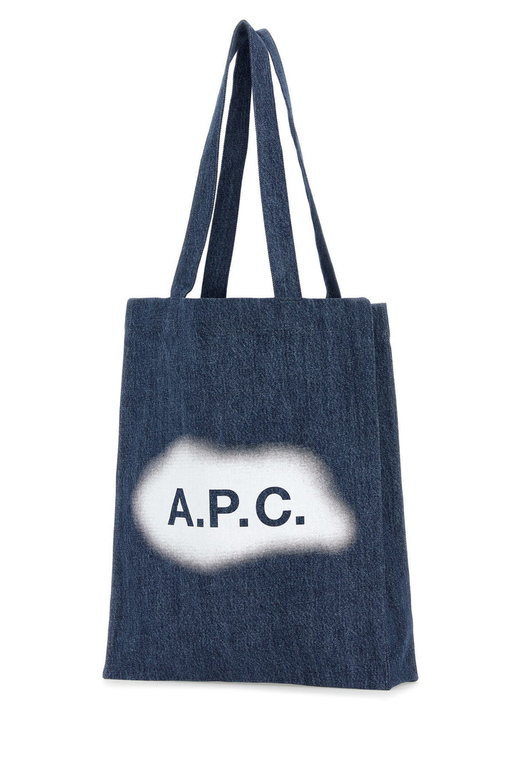 Blue denim Lou shopping bag