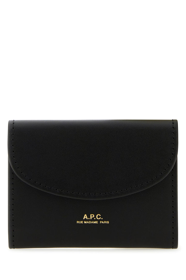 Black leather Geneve business card holder
