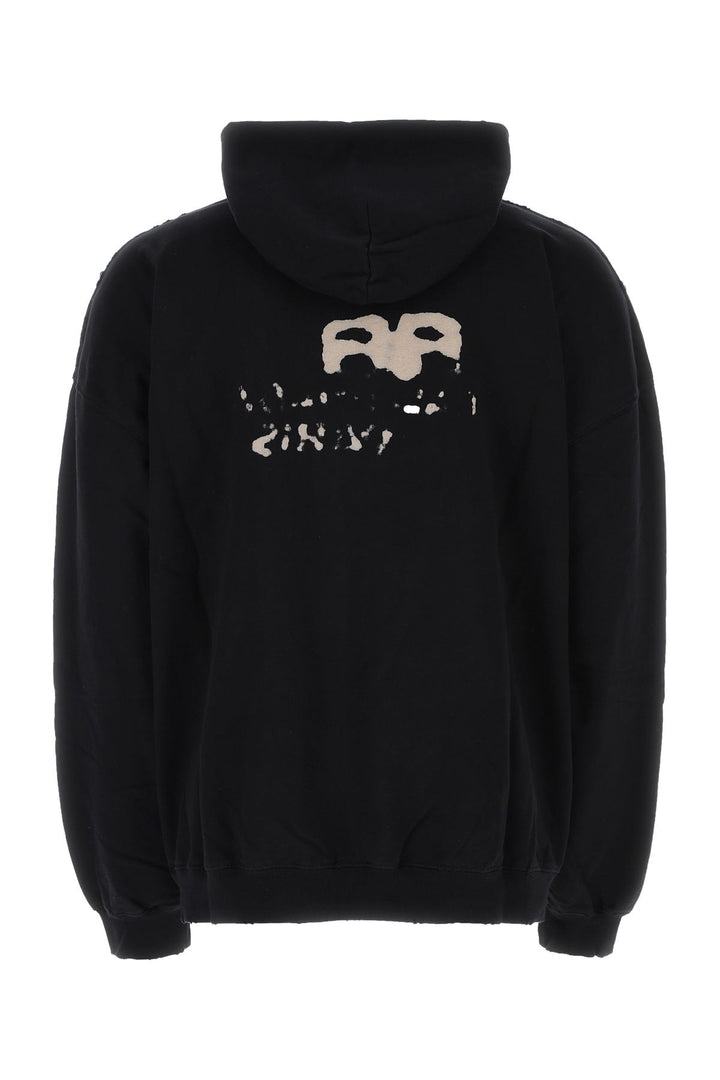 Black cotton oversize sweatshirt