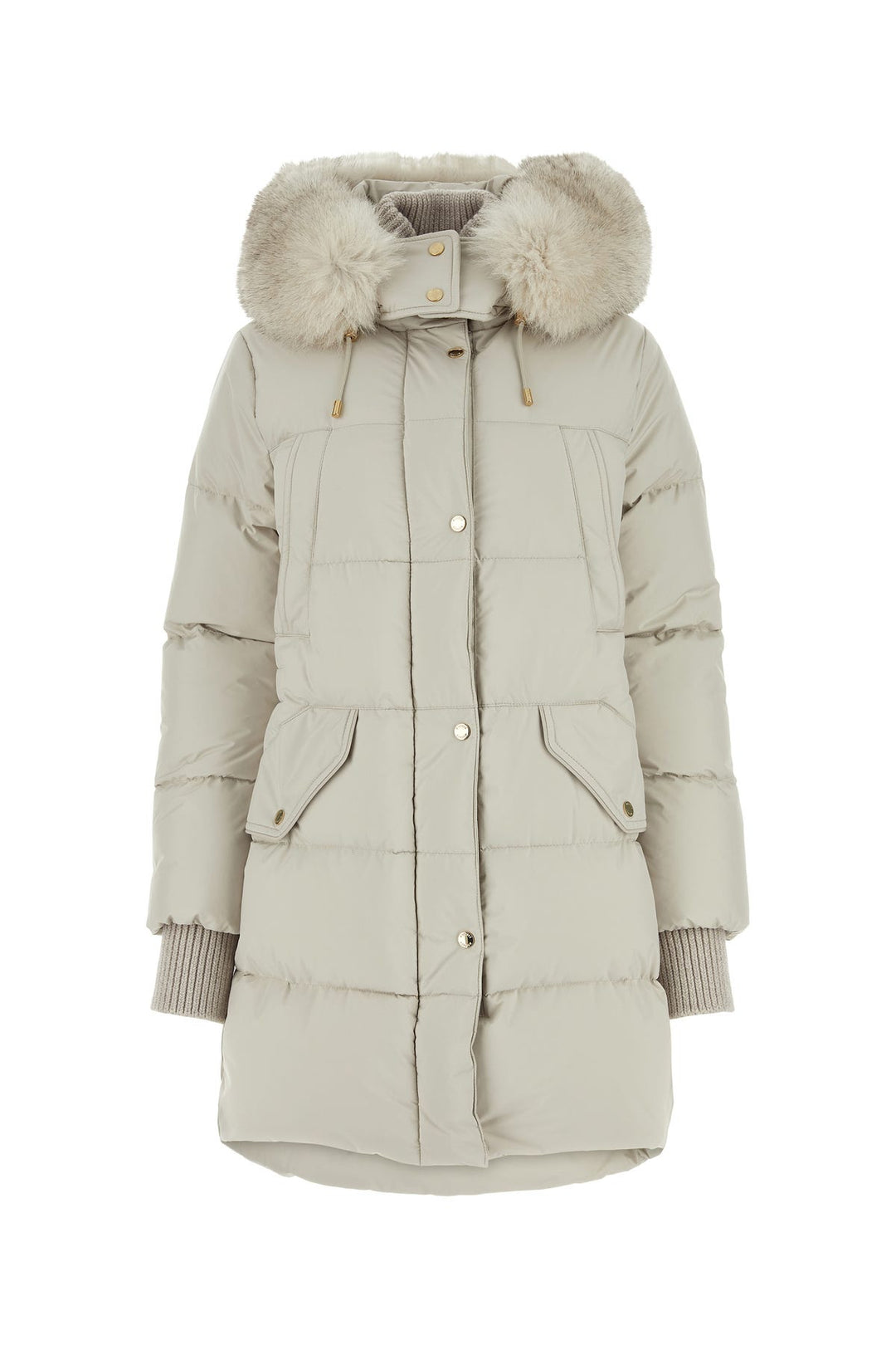 Ivory polyester down jacket