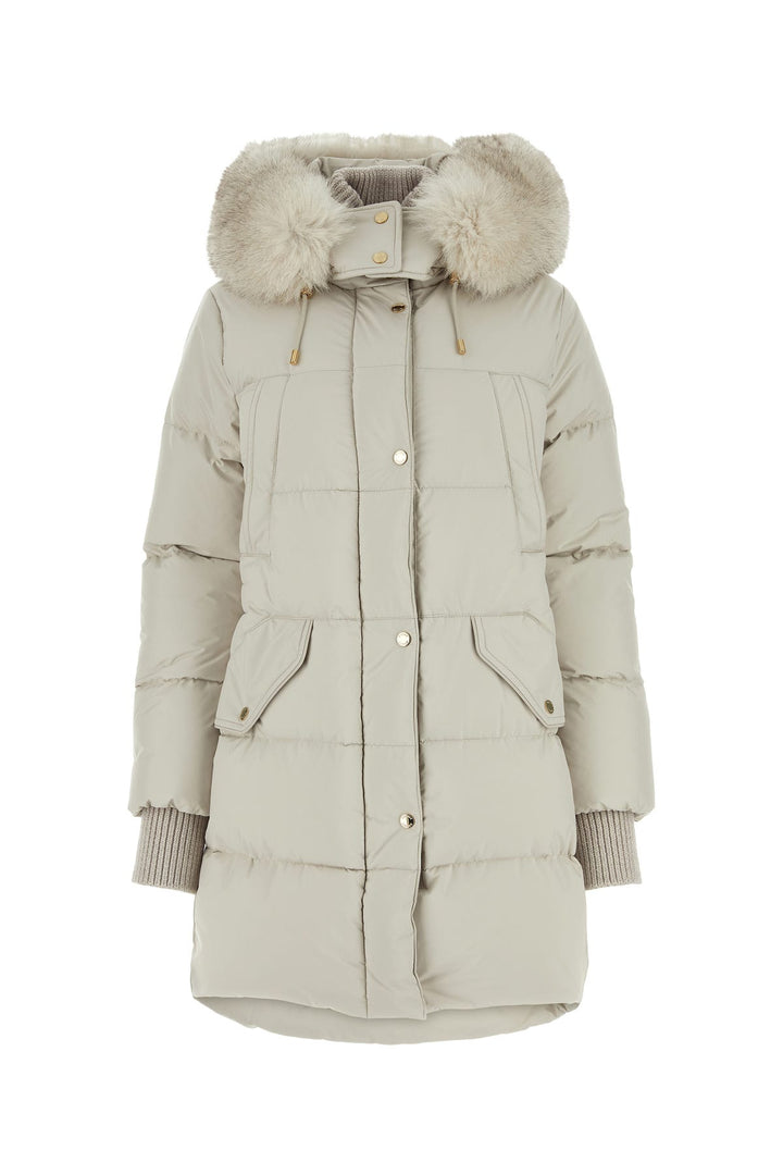 Ivory polyester down jacket