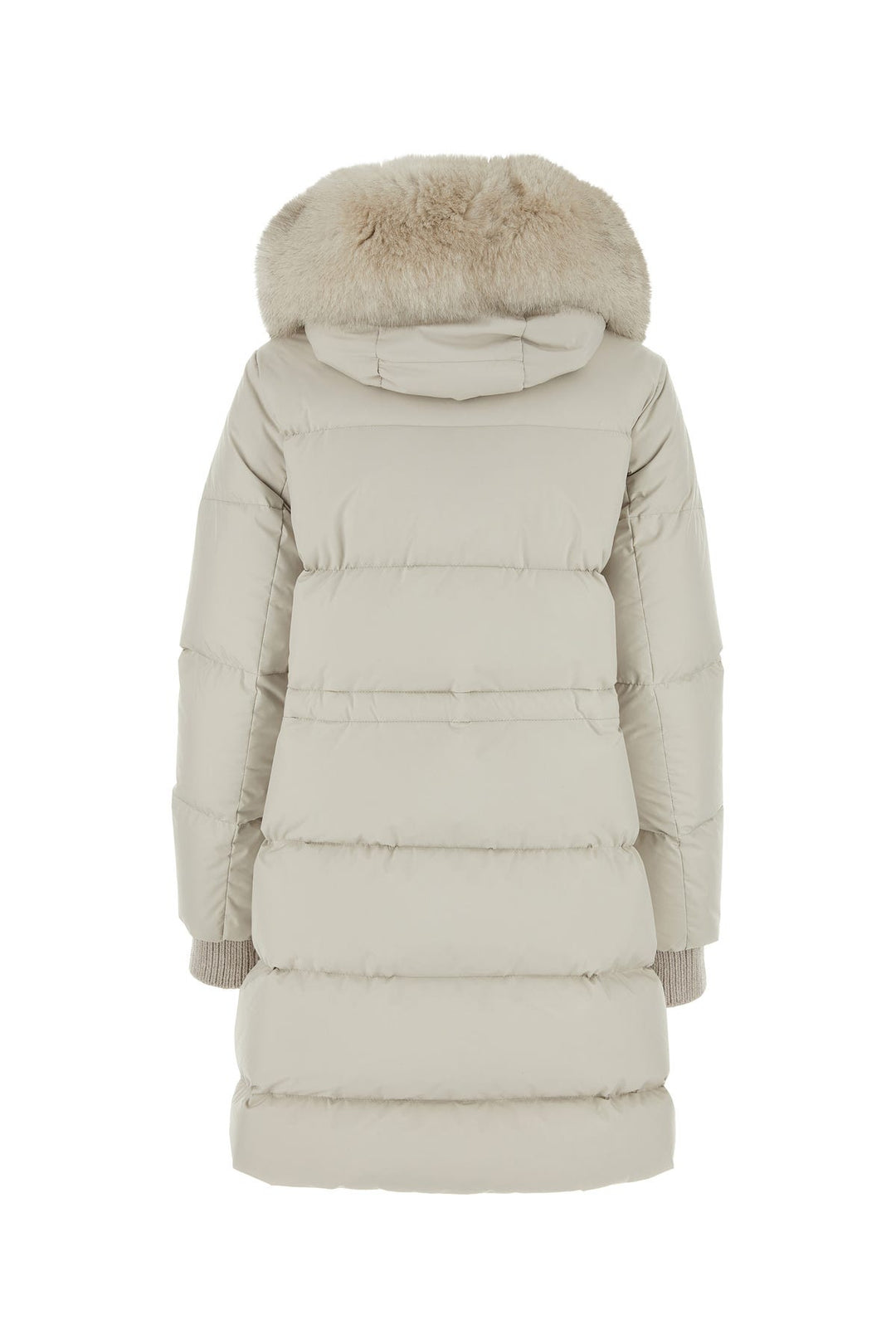 Ivory polyester down jacket