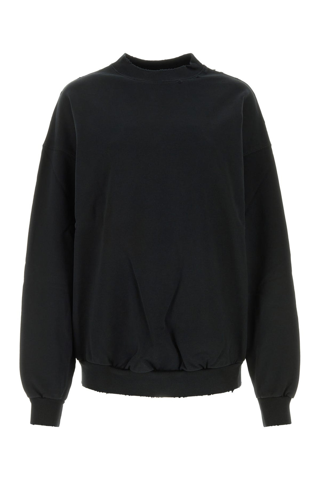 Black cotton oversize sweatshirt