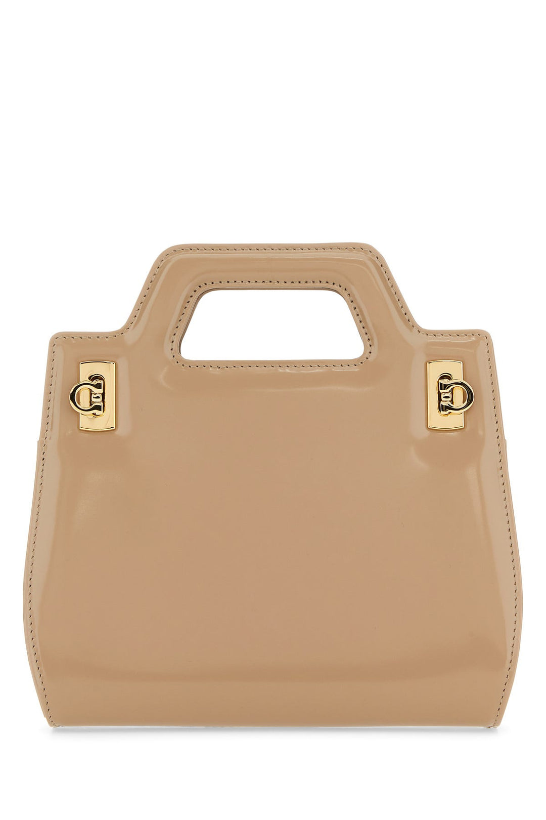 Beige leather mini Wanda handbag