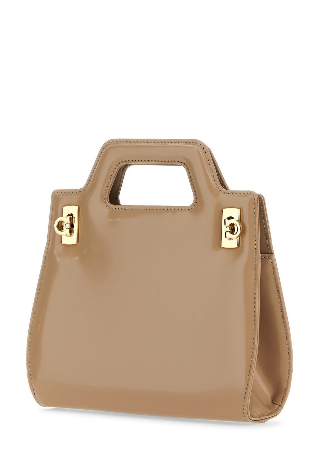 Beige leather mini Wanda handbag