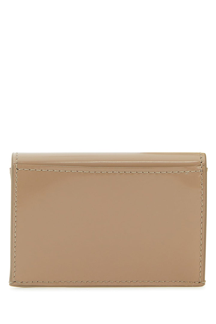 Beige leather coin purse