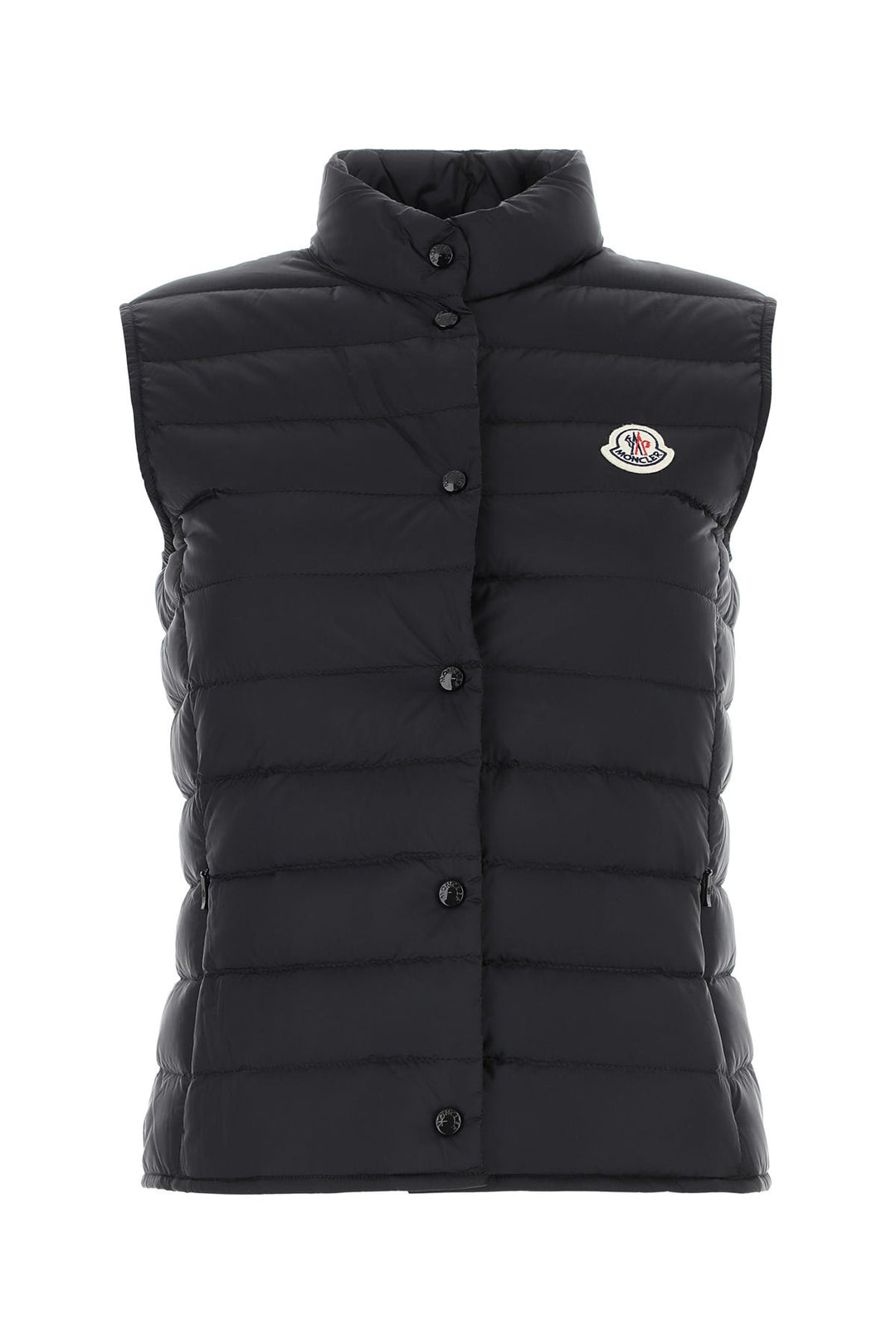 Black nylon Liane sleeveless down jacket