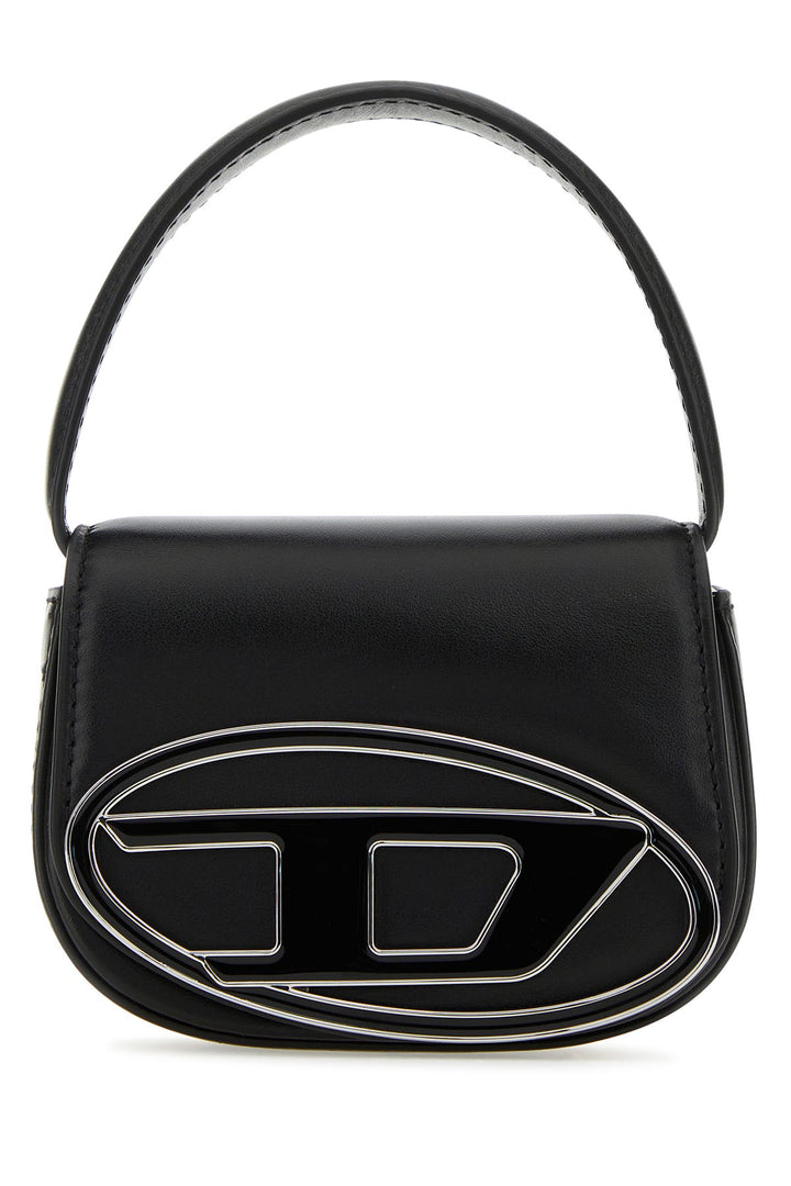 Black leather 1DR XS handbag