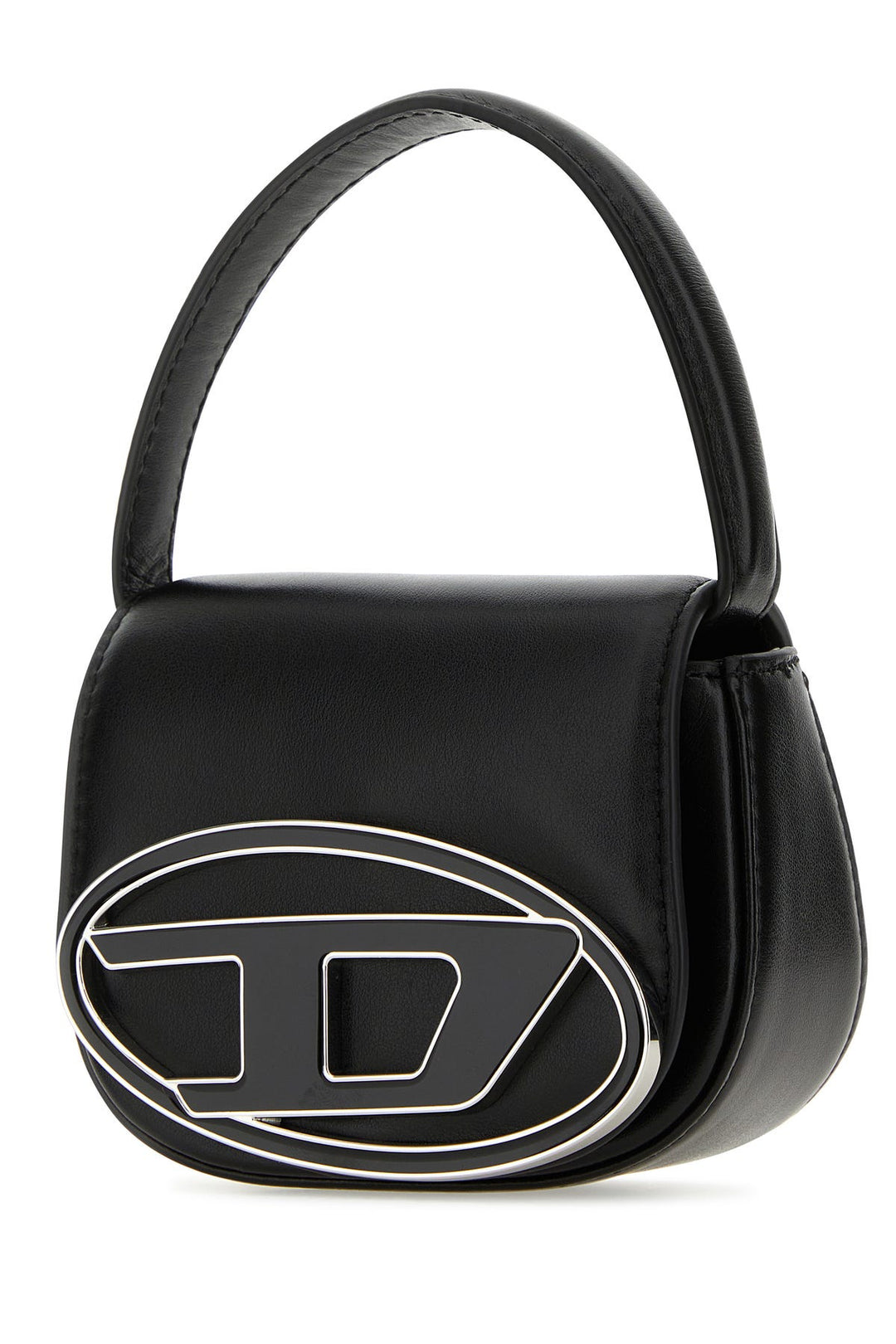 Black leather 1DR XS handbag