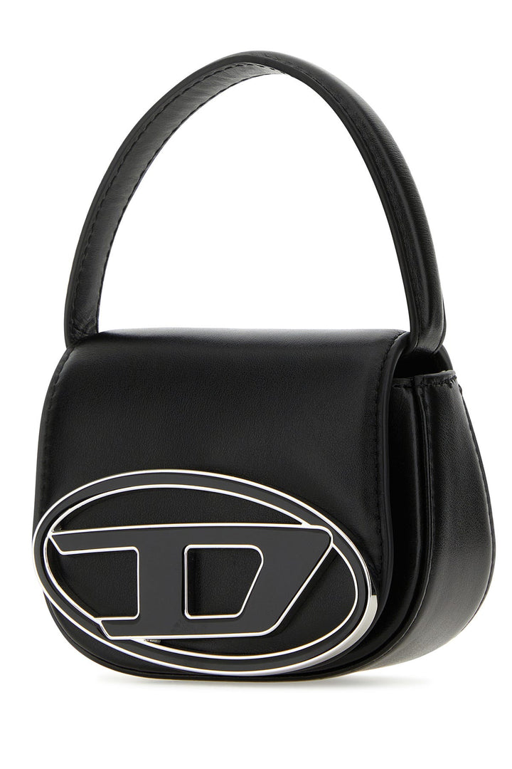 Black leather 1DR XS handbag