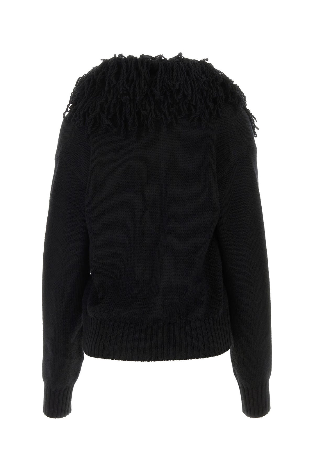 Black wool cardigan