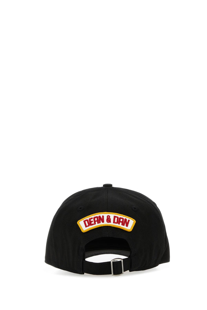 Black cotton baseball cap
