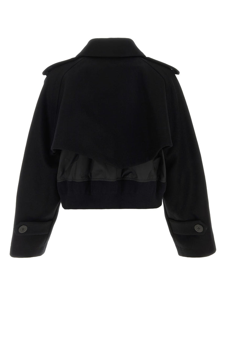 Black Wool Melton Mix Blouson
