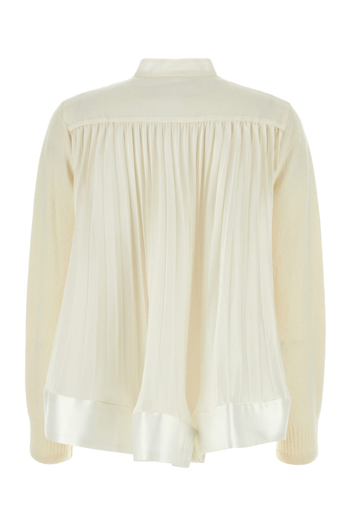 Ivory Wool Knit Cardigan