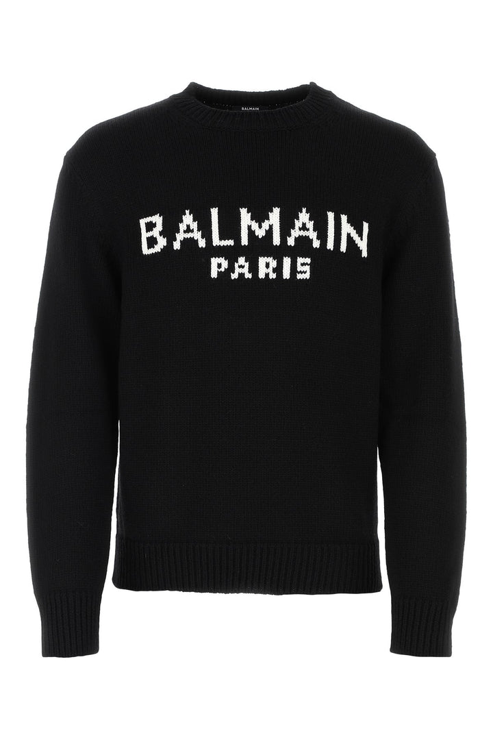 Black wool blend sweater